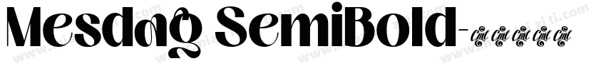 Mesdag SemiBold字体转换